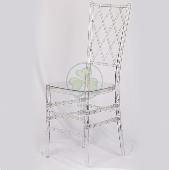 Hot Sale Transparent Plastic Diamond Tiffany Chair for Hotels and Banquets SL-R1995PDTC