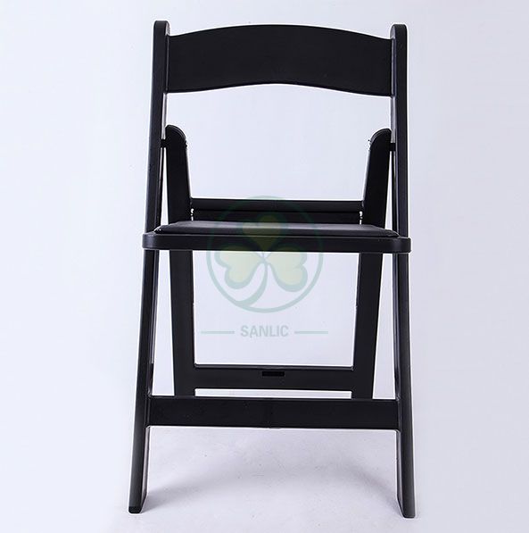 White Resin Folding Chair for Outdoor or Indoor Bride and Groom Wedding Ceremony SL-R1999WRFC