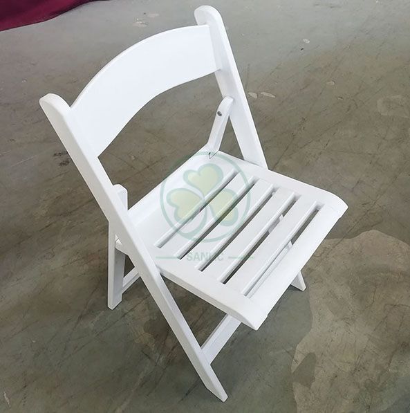 Popular Resin Folding Chair with Slatted Seat for Various Events and Parties SL-R2002RRFC