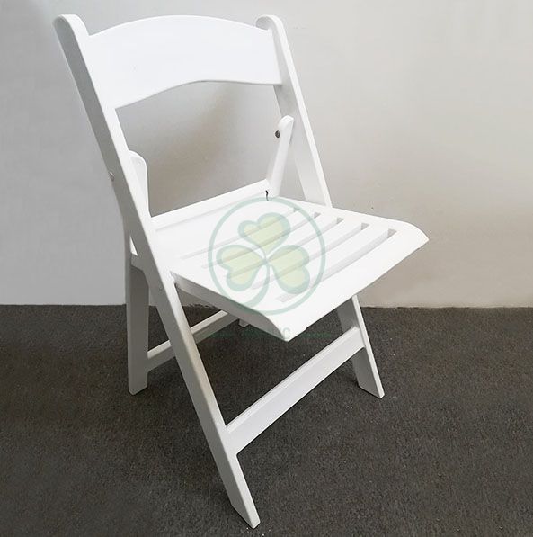 Popular Resin Folding Chair with Slatted Seat for Various Events and Parties SL-R2002RRFC