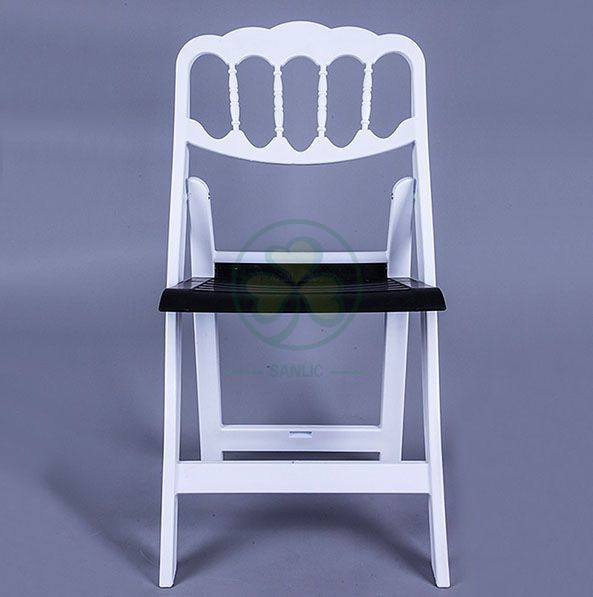 Elegant Designed Plastic Folding Napoleon Chair with Slatted Seat for Different Events and Catering Services SL-R2006RFNC