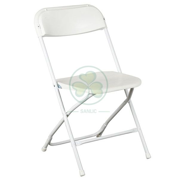 Wholesale High Quality Outdoor White Steel Leg Wedding Garden Event Folding Chair SL-R2007WPFC