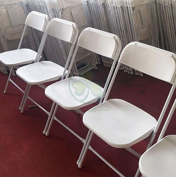 Wholesale High Quality Outdoor White Steel Leg Wedding Garden Event Folding Chair SL-R2007WPFC