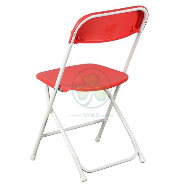 Commercial Quality Red Plastic Folding Chairs for Indoor and Outdoor Weddings Events and Celebrations SL-R2011RPFC