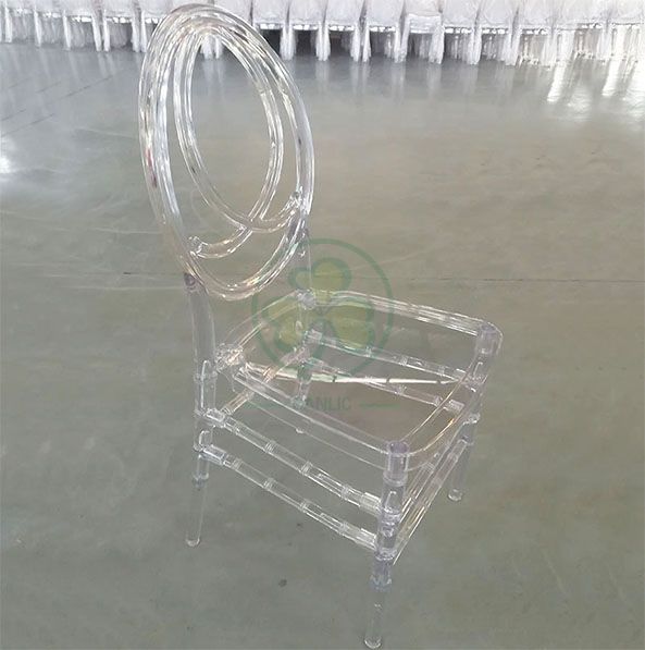 Morden Elegant Transparent Resin Phoenix Chair with Fish-Shaped Back for Weddings and Events   SL-R2015BPFC