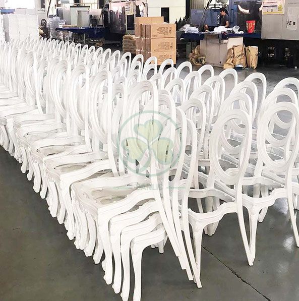 Wholesale Luxury PC Resin Louis Chair with Vinyl Seat and Back for Dining Halls or Hotels Banquets  SL-R2035WRLC