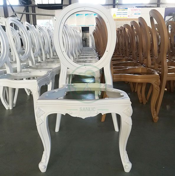 Wholesale Luxury PC Resin Louis Chair with Vinyl Seat and Back for Dining Halls or Hotels Banquets  SL-R2035WRLC