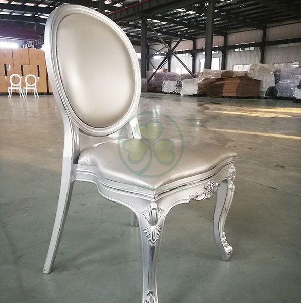 Wholesale Luxury PC Resin Louis Chair with Vinyl Seat and Back for Dining Halls or Hotels Banquets  SL-R2035WRLC