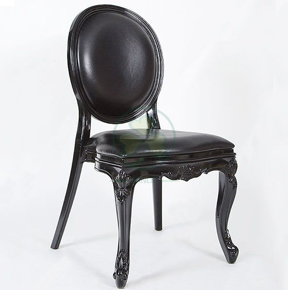 Wholesale Luxury PC Resin Louis Chair with Vinyl Seat and Back for Dining Halls or Hotels Banquets  SL-R2035WRLC