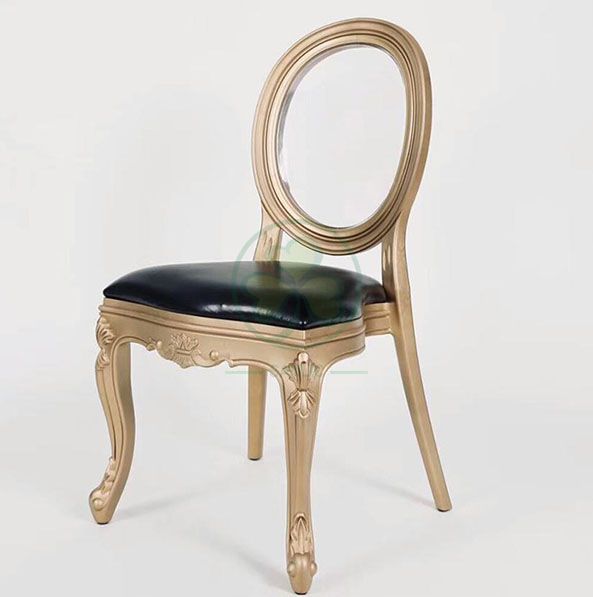 Wholesale Luxury PC Resin Louis Chair with Vinyl Seat and Back for Dining Halls or Hotels Banquets  SL-R2035WRLC