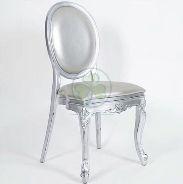 Wholesale Luxury PC Resin Louis Chair with Vinyl Seat and Back for Dining Halls or Hotels Banquets  SL-R2035WRLC