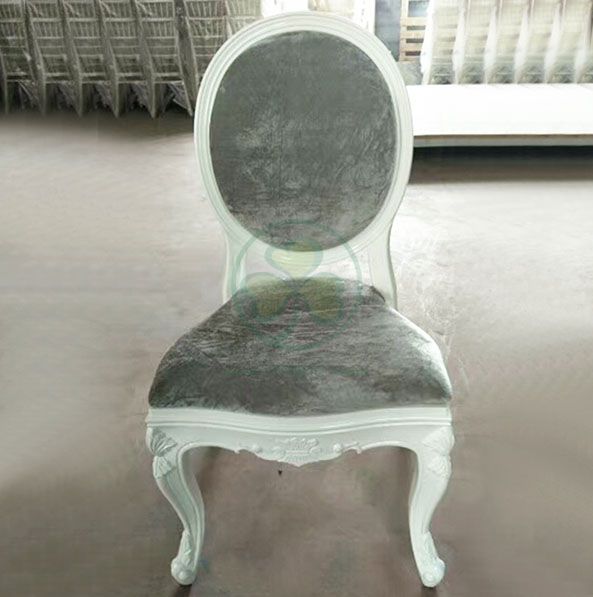 Wholesale Luxury PC Resin Louis Chair with Vinyl Seat and Back for Dining Halls or Hotels Banquets  SL-R2035WRLC