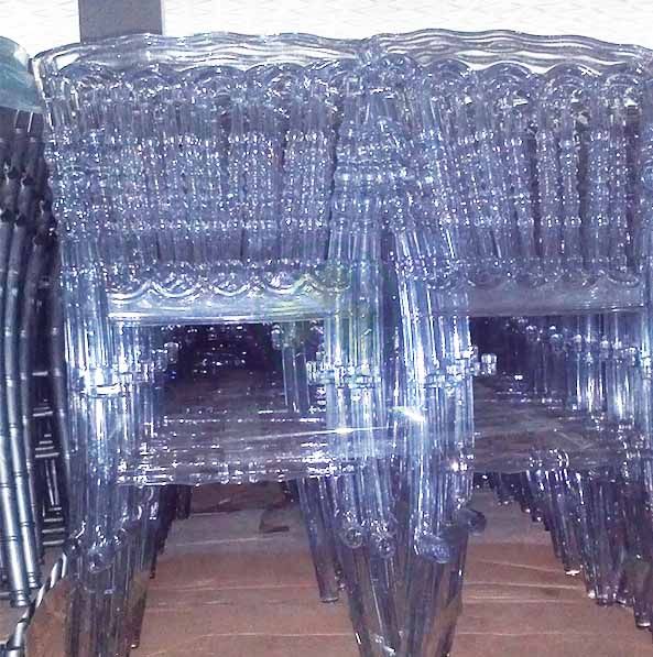 Strong and Durable Clear Resin Napoleon Chair for Events and Weddings SL-R2051CRNC