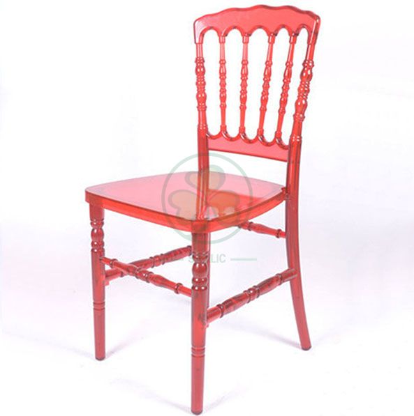 Strong and Durable Clear Resin Napoleon Chair for Events and Weddings SL-R2051CRNC