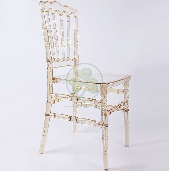 Strong and Durable Clear Resin Napoleon Chair for Events and Weddings SL-R2051CRNC