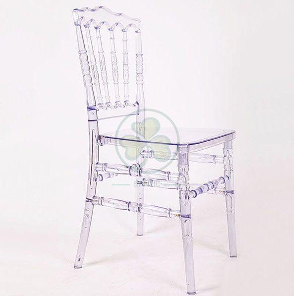 Strong and Durable Clear Resin Napoleon Chair for Events and Weddings SL-R2051CRNC