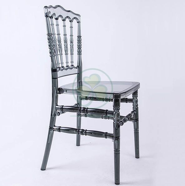 Strong and Durable Clear Resin Napoleon Chair for Events and Weddings SL-R2051CRNC