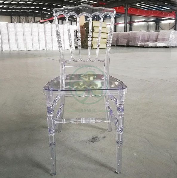 Strong and Durable Clear Resin Napoleon Chair for Events and Weddings SL-R2051CRNC