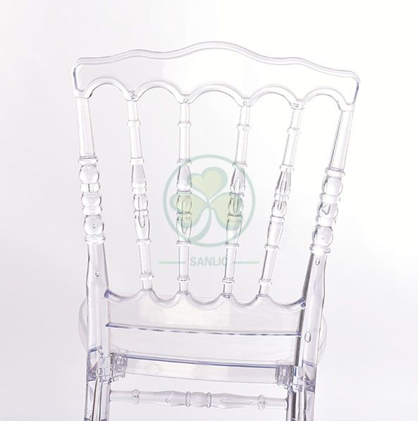 Strong and Durable Clear Resin Napoleon Chair for Events and Weddings SL-R2051CRNC