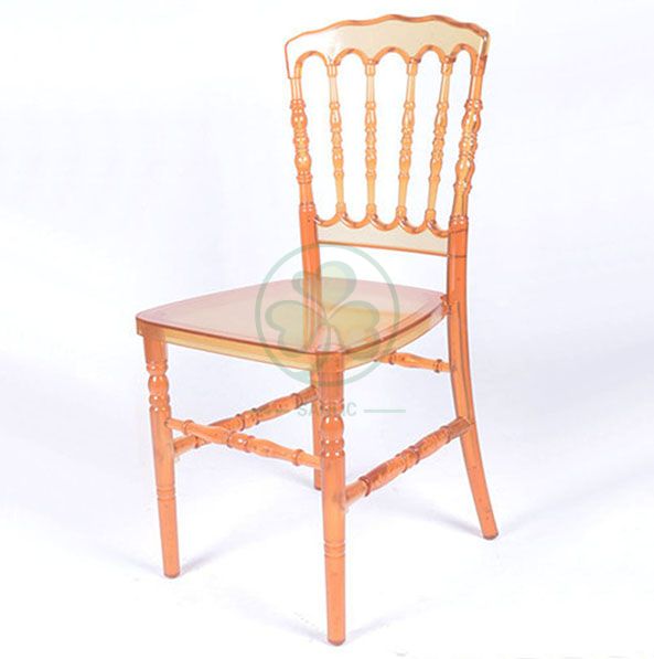 Very Popular High Qualtity Crystal Amber Resin Napoleon Chair for Hotels or Resturant  SL-R2054ARNC