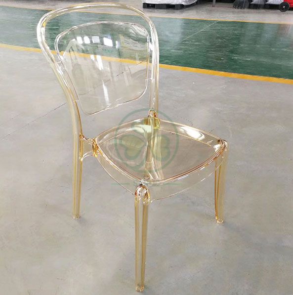 New Design Stackable Resin Lucent Chair for Dining Room or Living Room SL-R2057CRLC