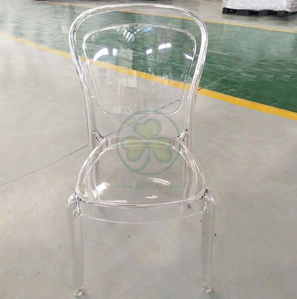 New Design Stackable Resin Lucent Chair for Dining Room or Living Room SL-R2057CRLC