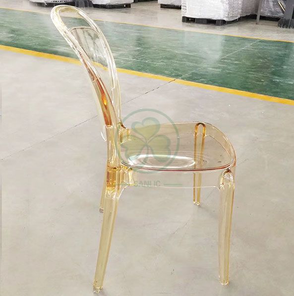 New Design Stackable Resin Lucent Chair for Dining Room or Living Room SL-R2057CRLC