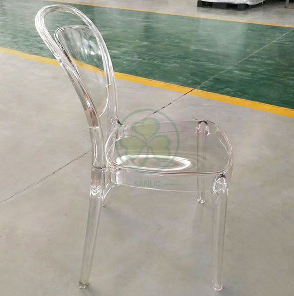 New Design Stackable Resin Lucent Chair for Dining Room or Living Room SL-R2057CRLC