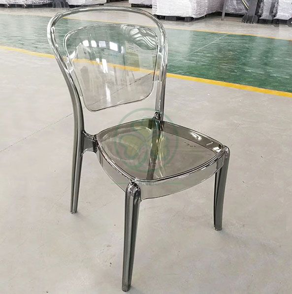 New Design Stackable Resin Lucent Chair for Dining Room or Living Room SL-R2057CRLC