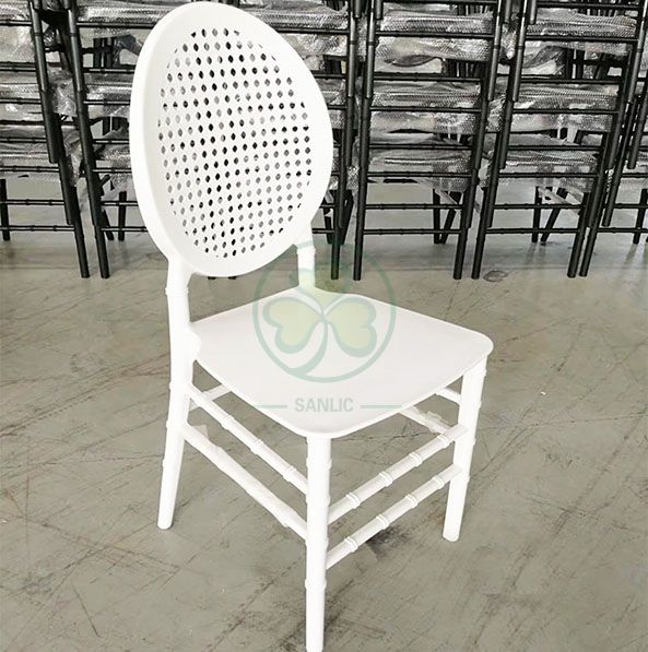 New Design Oval Mesh Back Resin Dining Chair for Garden Party Rentals SL-R2061OMRC