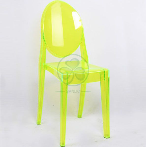 Wholesale Clear Resin Victoria Ghost Armless Chair for Indoor or Outdoor Parties or Weddings  SL-R2063CRGC