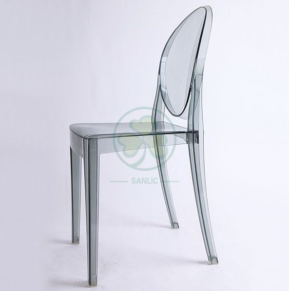 Wholesale Clear Resin Victoria Ghost Armless Chair for Indoor or Outdoor Parties or Weddings  SL-R2063CRGC