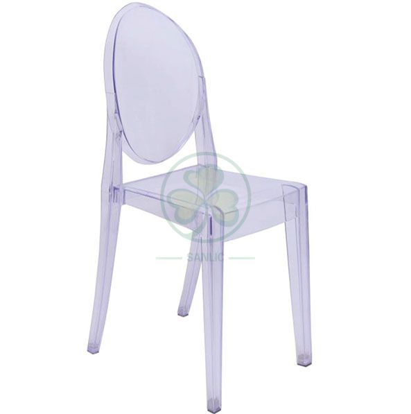 Wholesale Clear Resin Victoria Ghost Armless Chair for Indoor or Outdoor Parties or Weddings  SL-R2063CRGC