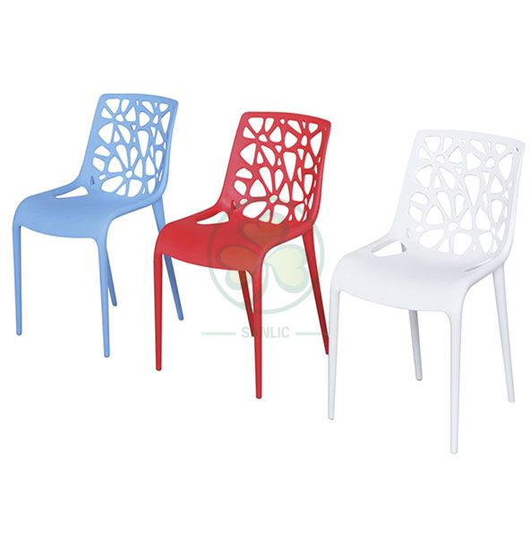 Modern Geometric Hollow Back Resin Leisure Chair for Resturant or Dining Rooms SL-R2077MHLC