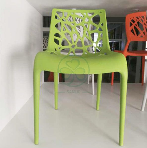 Modern Geometric Hollow Back Resin Leisure Chair for Resturant or Dining Rooms SL-R2077MHLC