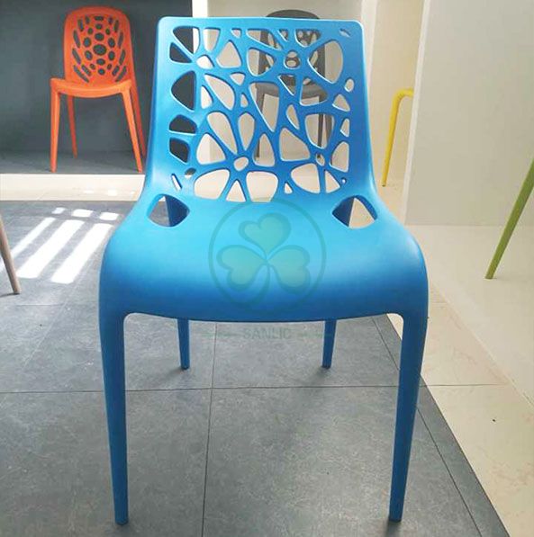 Modern Geometric Hollow Back Resin Leisure Chair for Resturant or Dining Rooms SL-R2077MHLC