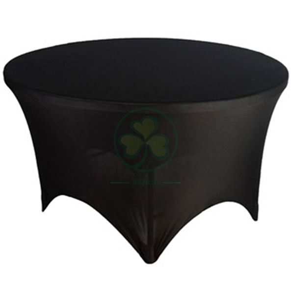 Wholesale Round Wood Folding Banquet Table for Indoor or Outdoor Events or Weddings with PVC Edge SL-T2085
