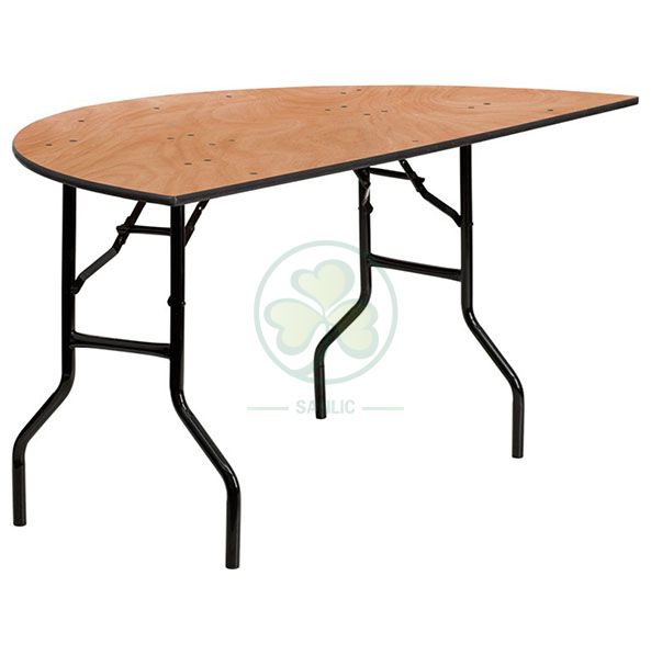 Hot Sale Plywood Half Round Folding Tables for Banquet Rooms and Event Venues  SL-T2088WHRT