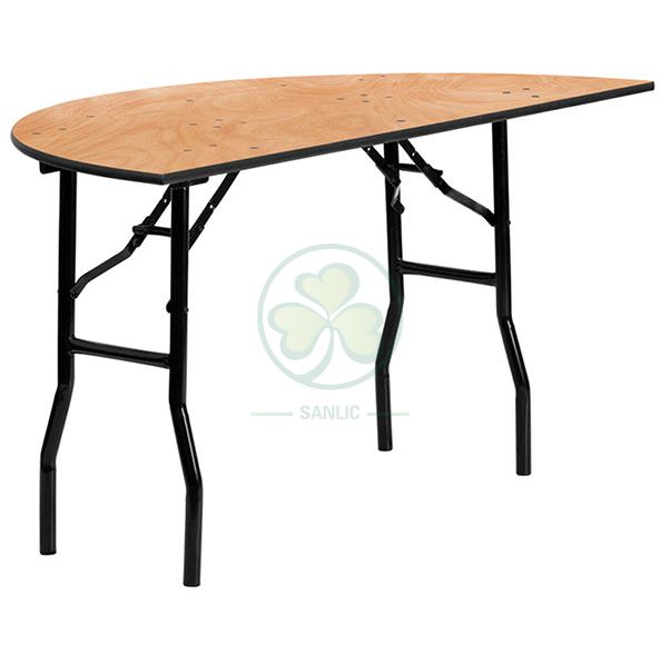 Hot Sale Plywood Half Round Folding Tables for Banquet Rooms and Event Venues  SL-T2088WHRT