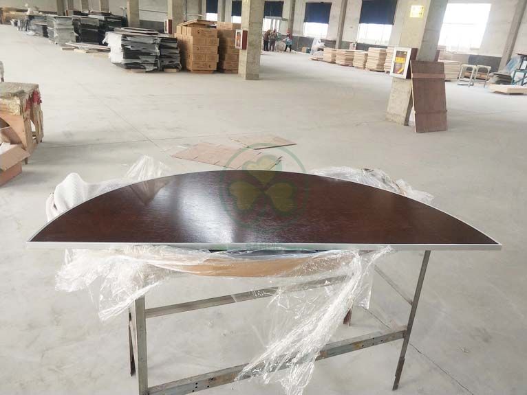 Hot Sale Plywood Half Round Folding Tables for Banquet Rooms and Event Venues  SL-T2088WHRT