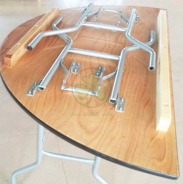 Hot Sale Plywood Half Round Folding Tables for Banquet Rooms and Event Venues  SL-T2088WHRT