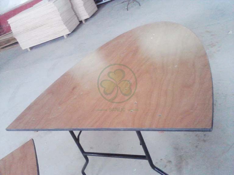 Bespoke Wood Oval Folding Dining Table for Hospitalitiy or Catering Services  SL-T2091WOFT