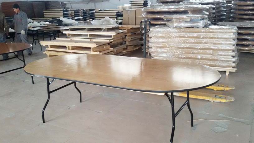 Bespoke Wood Oval Folding Dining Table for Hospitalitiy or Catering Services  SL-T2091WOFT