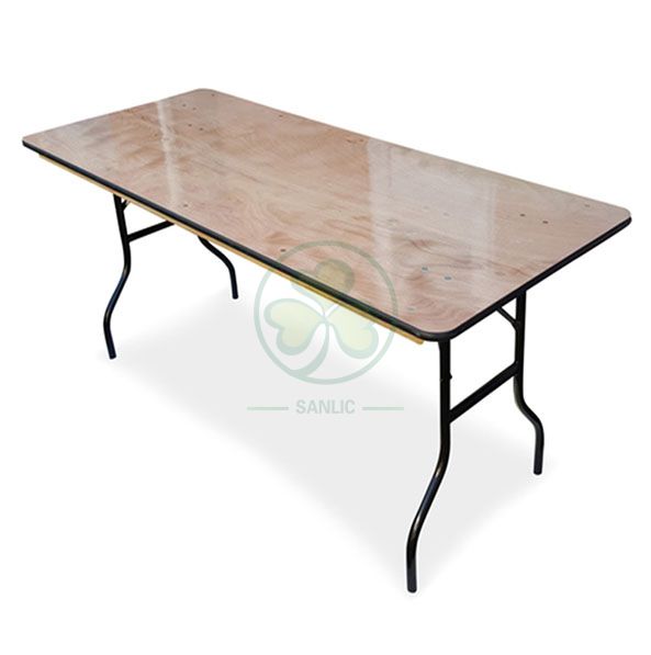 Hot Sale Wood Folding Rectangular Table for Weddings and Events Celebrations with PVC Edge SL-T2093WRFT