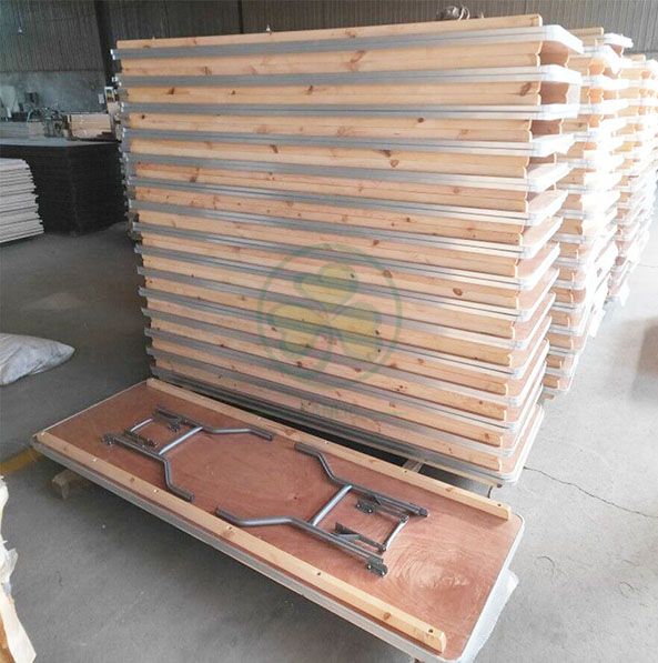 Hot Sale Plywood Foldable Trestle Tabes for Outdoor or Indoor Various Celebrations Occasions with AL Edge SL-T2095WFTT