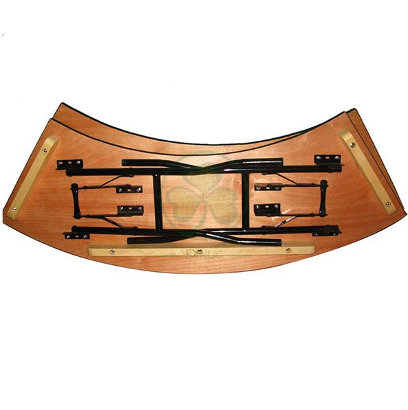 Wholesale Wooden Serpentine Folding Table for Dining Halls and Catering Services SL-T2096WSPT