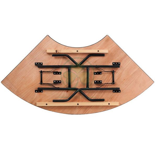 Wholesale Wooden Serpentine Folding Table for Dining Halls and Catering Services SL-T2096WSPT