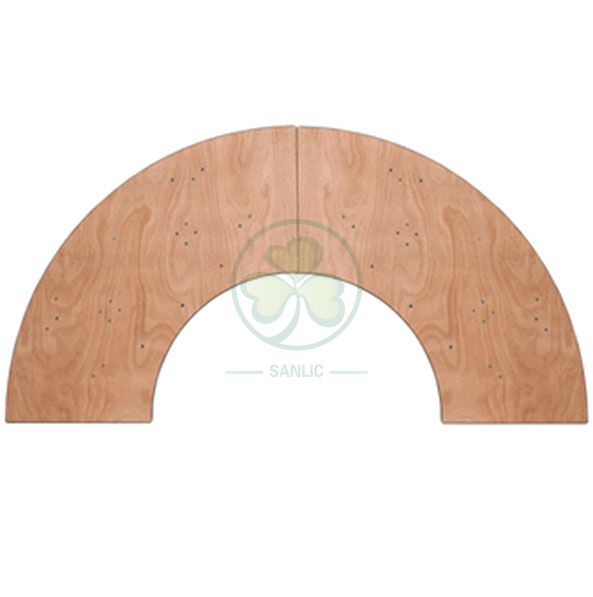 Wholesale Wooden Serpentine Folding Table for Dining Halls and Catering Services SL-T2096WSPT