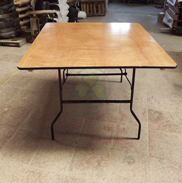 Factory Wholesale Plywood Square Folding Dining Table for Different Social Events SL-T2098WSFT