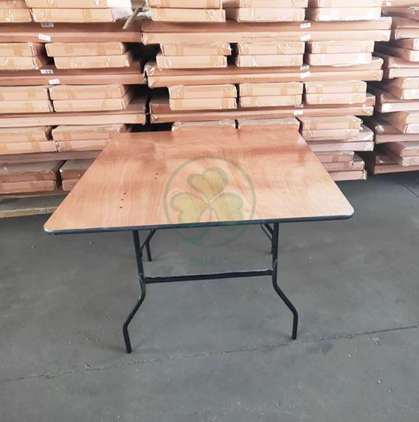 Factory Wholesale Plywood Square Folding Dining Table for Different Social Events SL-T2098WSFT